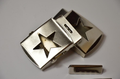 Gürtelschnalle 4cm Stern silber